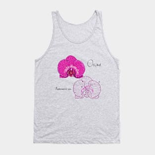 Orchid (Phalaenopsis sp) flower illustration Tank Top